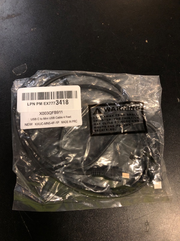 Photo 1 of USB C to Mini USB Cable 4 Feet, USB C to Mini 5-Pin Charging & Sync Data Cord, Compatible with Texas Instruments Calculators, PS3 Controller, Digital Camera, MP3 Player and More