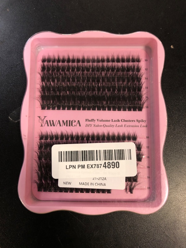 Photo 1 of Yawamica Eyelash Clusters 10-18mm Eyelash Extensions Wispy Lash Clusters 80D Fluffier Volume Individual Lashes 240pcs D Curly Cluster Lashes DIY Lash Extension by Self for Wispy Hybrid Look