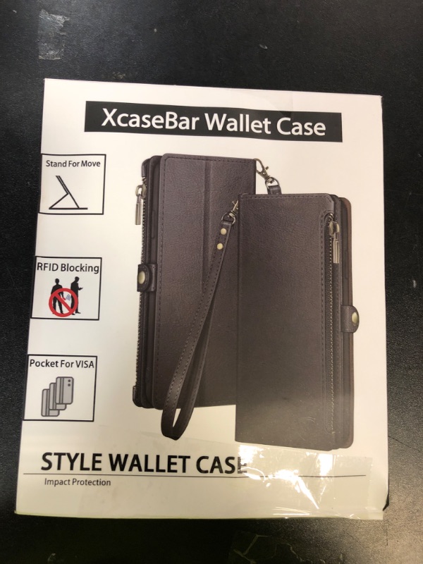 Photo 1 of XcaseBar Compatible with Samsung Galaxy A16 5G Wallet case with Zipper Credit Card Holder?RFID Blocking?,Flip Folio Book PU Leather Phone case Shockproof Cover Women Men for Samsung A16 case Black