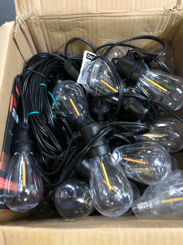Photo 1 of addlon 72FT(2FT Space) LED Outdoor String Lights with 36 Edison Shatterproof Bulbs, Heavy-Duty and Weatherproof Strand, Commercial Grade Patio Lights, Decorative for Patio, Black