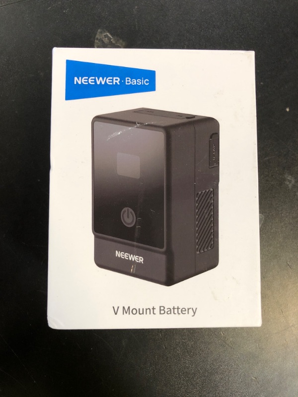 Photo 1 of NEEWER Basics V Mount Battery PS099E, 6800mAh/99Wh Mini V Lock with OLED Display, D Tap/Type C Cable, PD65W USB C Fast Charging, D Tap/BP/USB A/DC Output for Video Camera Monitor Camcorder Filmmaking