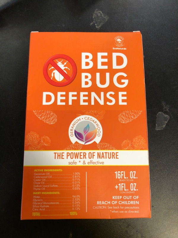 Photo 1 of All Natural Bed Bug Spray -Non-Toxic Bed Bug Killer - 2 Bottle Pack 16 oz + 1 oz Concentrate - Fast-Acting Bed Bug Killer | Kills Fleas and Mites