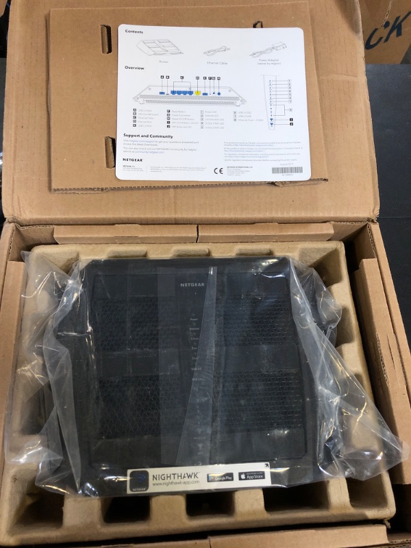 Photo 1 of NETGEAR Nighthawk X6 Smart Wi-Fi Router (R8000) - AC3200 Tri-Band Wireless Speed (Up to 3200 Mbps) | Up to 3500 Sq Ft Coverage & 50 Devices | 4 x 1G Ethernet and 2 USB Ports | Armor Security