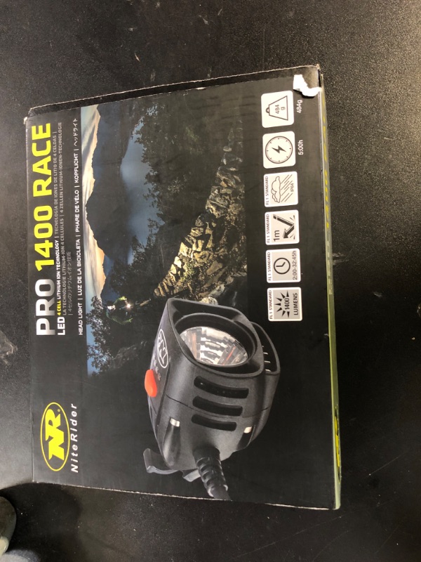 Photo 1 of NiteRider Pro 1400 Race, High Performance Lightweight MTB Race Bike Light, 1400 Lumens of Max Output. Durable Bicycle Front Light. Excellent MTB Beam Pattern