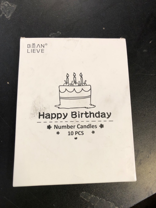 Photo 1 of Beanlieve Rose Gold Birthday Candles - Cake Numeral Candles Number 0-9 Glitter Cake Topper Decoration for Birthday,Wedding Anniversary,Party Celebration(10 Pieces)