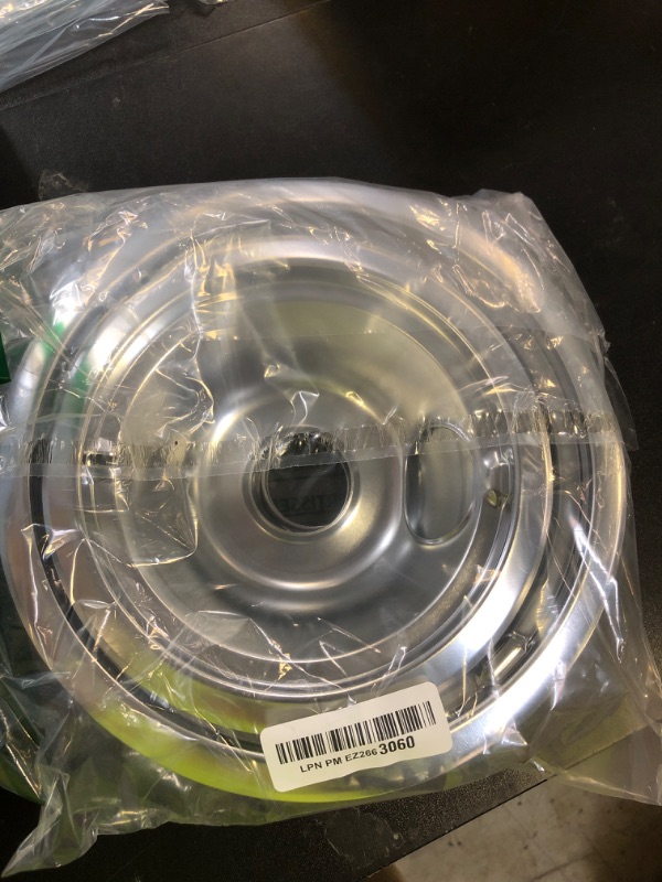 Photo 1 of COZZIVITA 4-Piece Drip Pans Set - Compatible with GE Stoves - Chrome Finish Electric Stove Burner Drip Pans - 2 x 6inch, 2 x 8inch Stove Drip Pans - GE Stove Drip