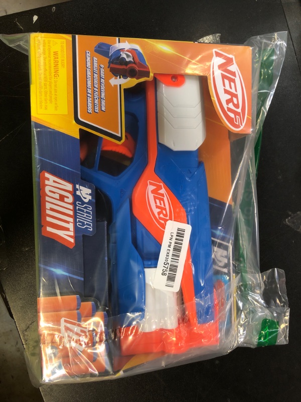 Photo 1 of NERF N Series Agility Blaster, 12 N1 Darts Compatible Only N Series Blasters, 6 Dart Drum, Kids Outdoor Games