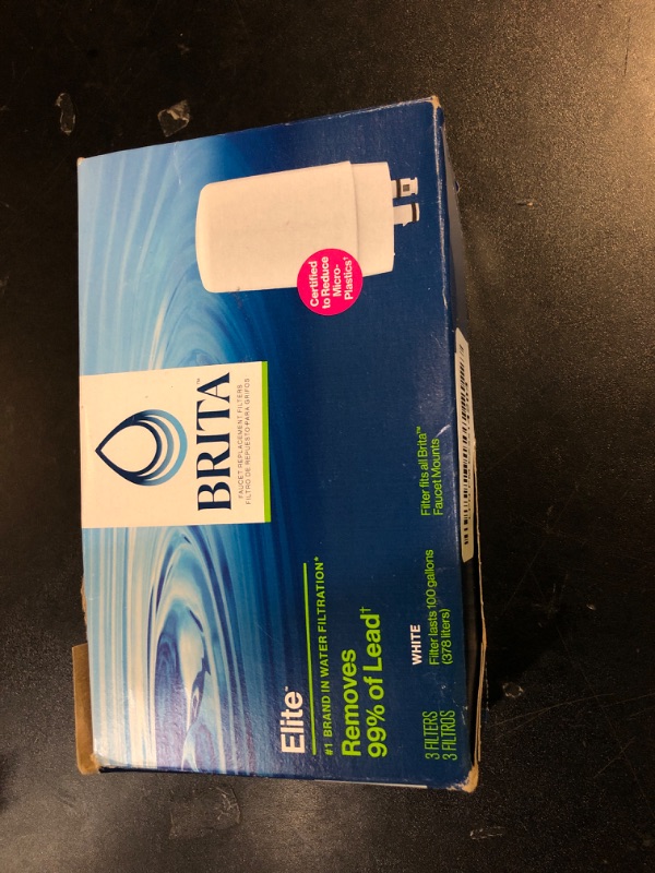 Photo 1 of Brita Faucet Mount System Replacement Filter, Reduces 99% of Lead, Made Without BPA, White, 3 Count