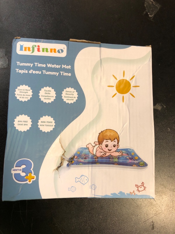 Photo 1 of Infinno Inflatable Tummy Time Mat Premium Baby Water Play Mat for Infants and Toddlers Baby Toys for 3 to 24 Months, Strengthen Your Baby's Muscles, Portable
