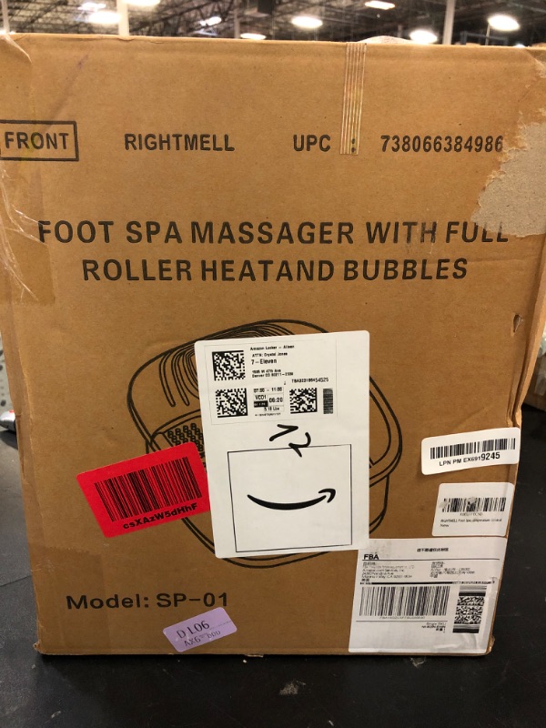 Photo 1 of RIGHTMELL Foot Spa Bath Massager with Heat, Epsom Salt,Bubbles, Vibration and Red Light, Tub for Stress Relief,Foot Soaker, Birthday Gifts for Mom Dad Women Men Her Him