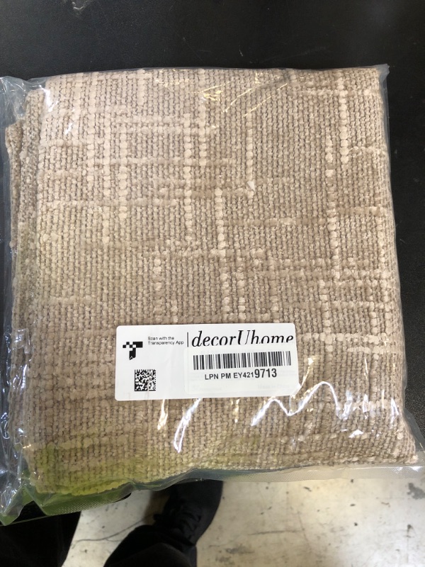 Photo 1 of decorUhome Oatmeal Chenille Throw Pillow Covers 18x18 Set of 2 Thick Textured Slubby Couch Pillow Covers Farmhouse Accent Modern Neutral Decorative Pillow Cases for Bed Sofa Living Room