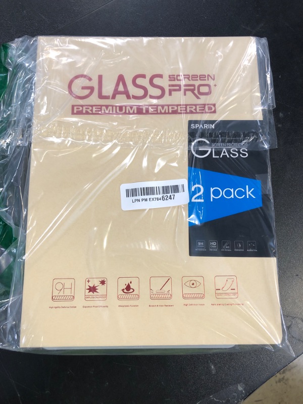 Photo 1 of SPARIN 2 Pack Screen Protector for Samsung Galaxy Tab S10 FE/Tab S9 FE 5G 10.9 inch/Tab S9 11 inch, 9H Tempered Glass with Easy Installation Frame, S Pen Compatible/HD Clear/Anti Scratch
