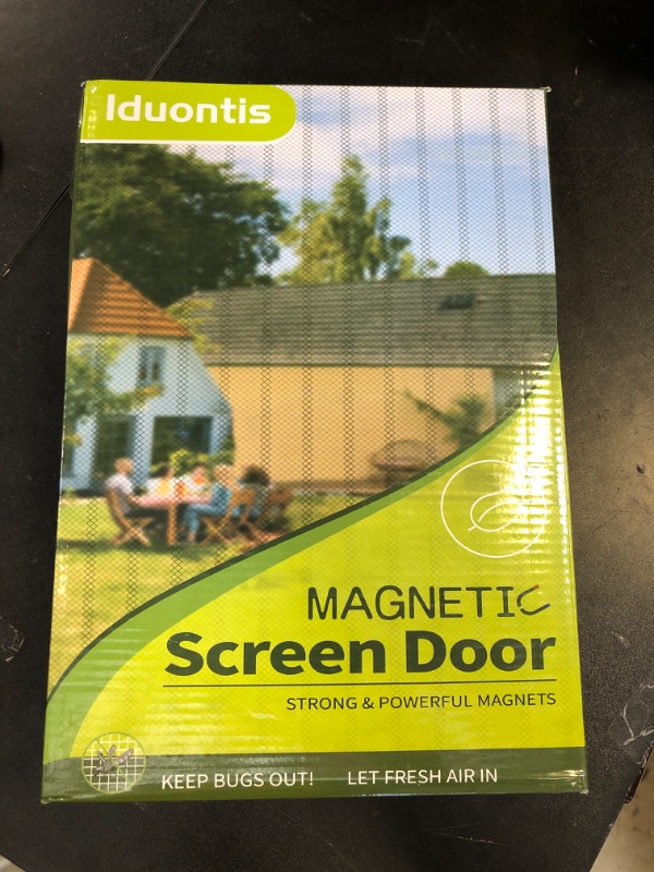 Photo 1 of Magnetic Screen Door for 48 x 80 Inch French Door, Screen Itself Size: 50" x 81", Glass Sliding Door Heavy Duty Screen Door Mesh Curtain Keeps Bugs Out for Patio, Sliding Or Large Door