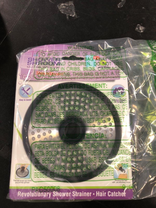 Photo 1 of ShowerShroom SHSULT755 Ultra Revolutionary Shower Hair Catcher Drain Protector, No Size, Stainless