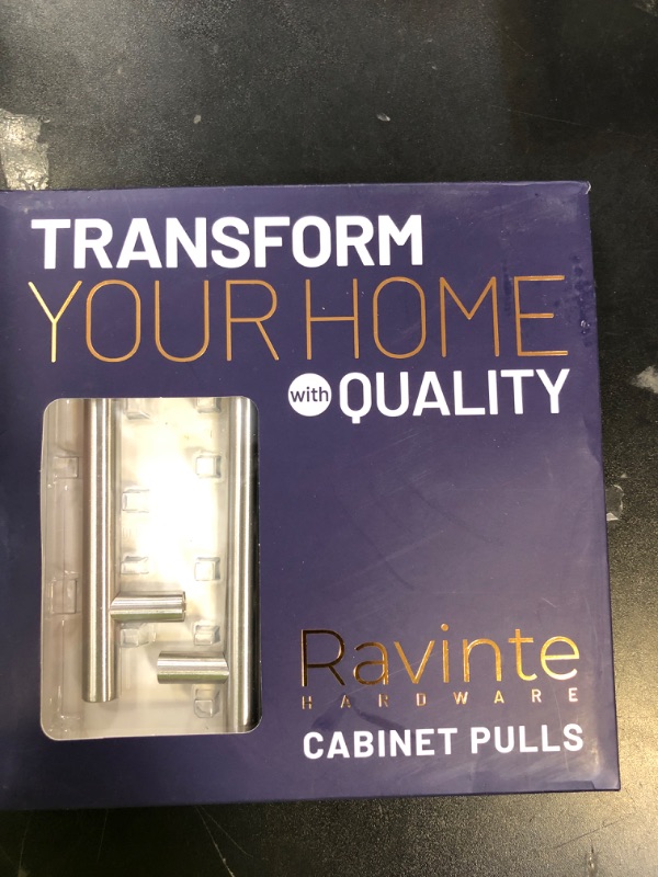 Photo 1 of Ravinte 3 Pack 6 inch Cabinet Pulls Brushed Nickel Stainless Steel Kitchen Cupboard Handles Cabinet Handles, 3.75 inch Hole Center