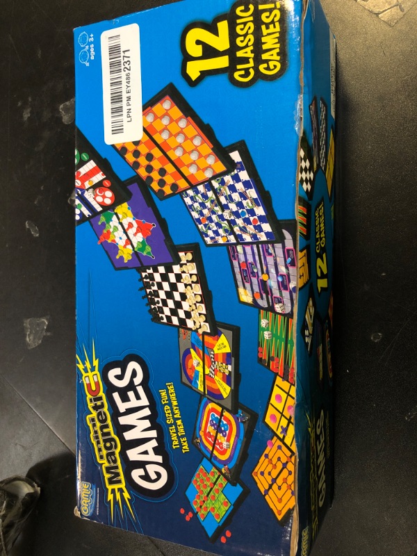Photo 1 of Gamie Magnetic Board Travel Games Set - Includes 12 Retro Fun Games - 5" Compact Design - Individually Boxed - Teaches Strategy & Focus, Great for Road Trip/Travel/Camping - Best Gift for Kids Ages 6+