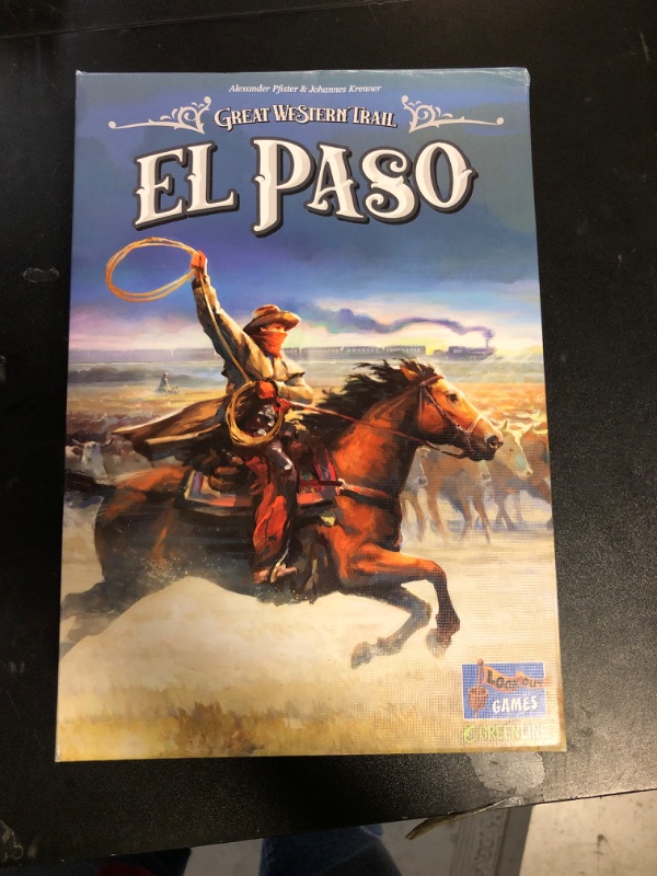 Photo 1 of Great Western Trail El Paso Board Game - Fast-Paced Cattle Trade Strategy Game, Compact, Travel-Friendly for Kids & Adults, Ages 12+, 1-4 Players, 60-90 Min Playtime Made by Lookout Games