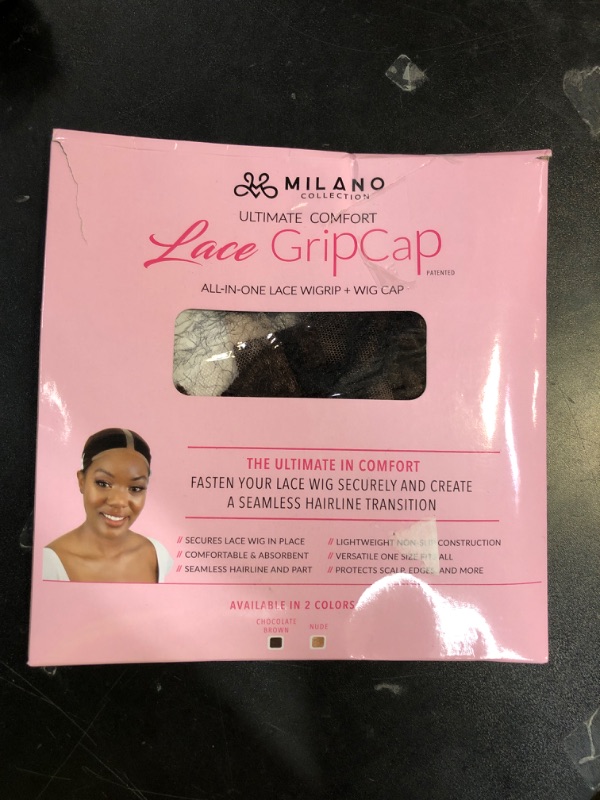 Photo 1 of MILANO COLLECTION Lace Wig Grip Cap for Women, Adjustable Wig Caps for Women Non Slip with Headband to Secure Lace Top Perfectly in Place, One Size Fits All, One Size Fits All, Chocolate Brown