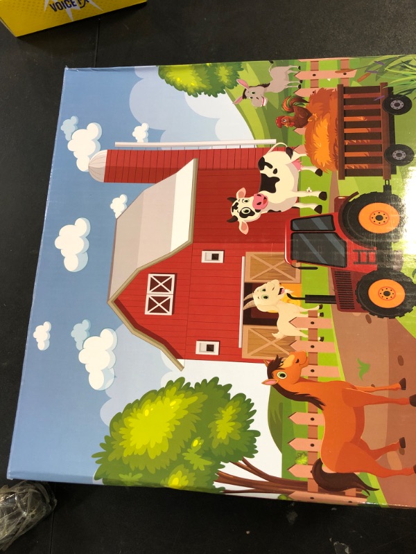 Photo 1 of Big Red Barn Toys for Toddlers 1-3, Farm Animal Figures Playset with Tractor for 2 3 4 5 Year Old Kids, Musical Preschool Montessori STEM Learning Toys, Christmas Birthday Easter Gift for Boys Girls