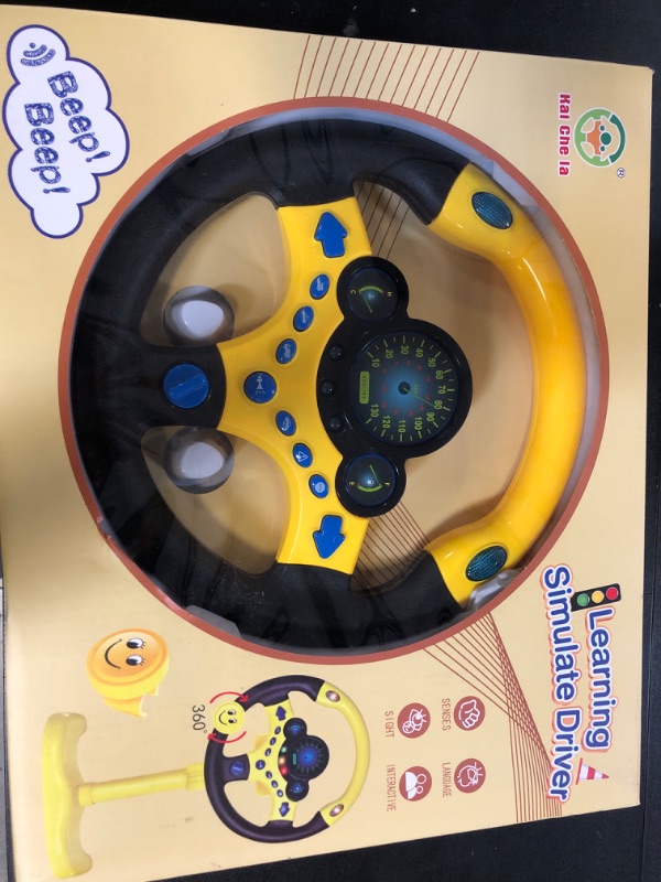 Photo 1 of WEYUSUENLI Steering Wheel Driving Toy, Simulated Steering Wheel for Kids, Electric Car Steering Wheel Toys?Electric Early Steering Wheel Toys with Music and Sound, Perfect and Ideal for Kids