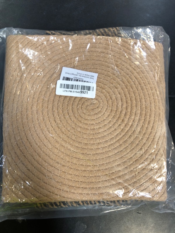 Photo 1 of Poowe Hand Woven Round Area Rugs Living Room Bedroom Study Computer Chair Cushion Base Mat Round Carpet Lifts Basket Swivel Chair Pad Coffee Table Rug(2.6' Round)