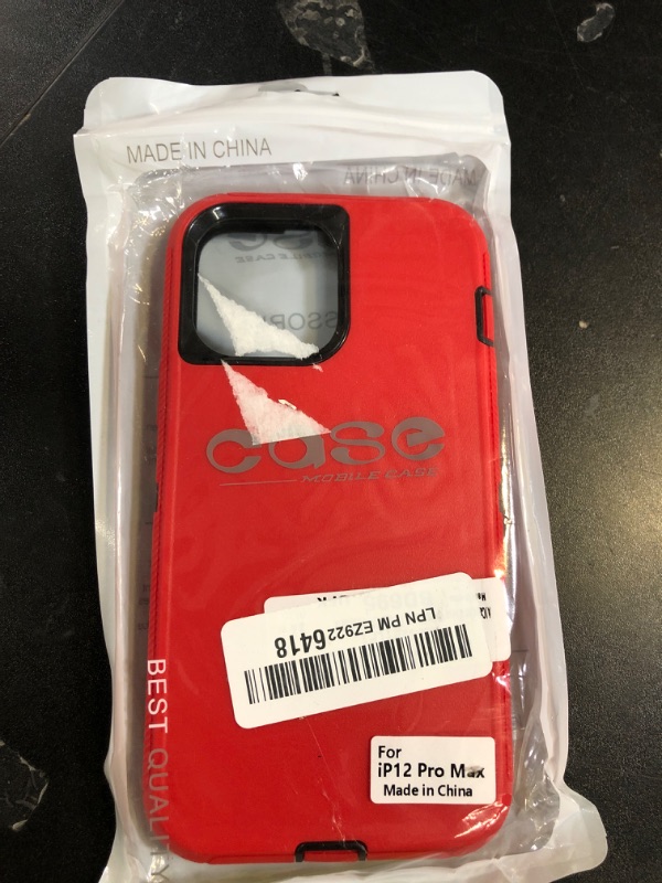 Photo 1 of AICase for iPhone 12 Pro Max Case(6.7") Heavy Duty Drop Protection Full Body Rugged Shockproof/Dust Proof Military Protective Tough Durable for iPhone 12 Pro Max 6.7"_3 Red/Black