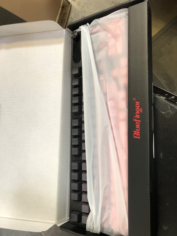 Photo 1 of BlueFinger Wireless Gaming Keyboard, RGB Backlit, Tri-Mode Bluetooth/2.4G/USB-C, 98 Keys Quiet Keyboard with Number Pad, Volume Knob & Screen, Side Printed PBT Keycaps for PC/Mac/Laptop