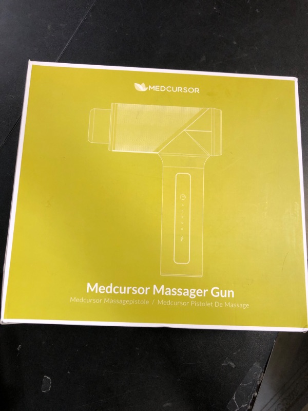 Photo 1 of Medcursor Massage Gun, High Intensity Brushless Motor, Handheld Percussion Deep Tissue Massager with 6 Massage Heads for Sore Muscle and Stiffness, Gifts for Father/Dad (Gray)