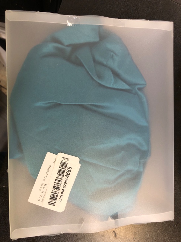 Photo 1 of Satin Bonnet Silk Bonnet Hair Bonnet for Sleeping-Slouchy Beanie Hat Satin Sleep Cap for Women's Natural & Curly Hair(Blue Zircon)