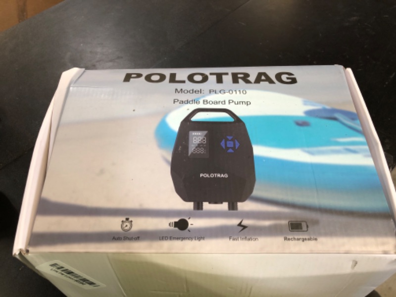 Photo 1 of Paddle Board Pump, Rechargeable SUP Pump Electric, 20PSI Portable Paddleboard Pump with Inflation & Deflation, Auto-Off, Air Pump for Inflatables, Kayak, Towable Tube and Air Mattress