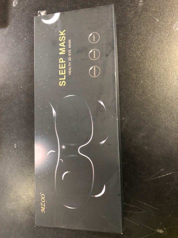 Photo 1 of MZOO Luxury Sleep Mask for Back, Side Sleeper, Complete Light Blocking Sleeping Eye Mask Night Blindfold, 3D Zero Pressure & Spacious for Lash Extensions, Breathable Soft Eye Cover Flight Nap Travel