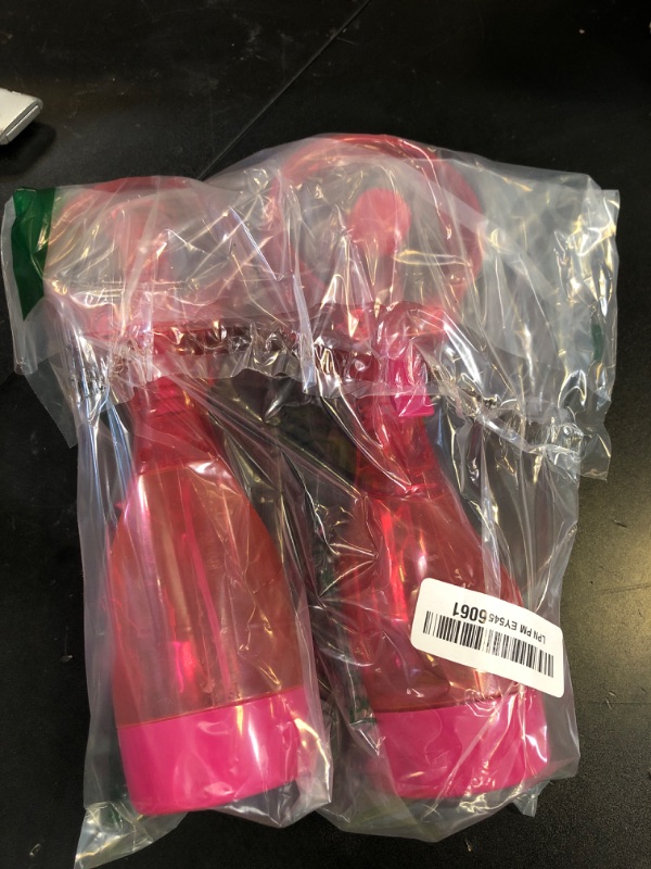 Photo 1 of O2COOL Deluxe Handheld Battery Powered Water Misting Fan (Raspberry) 2 Pack