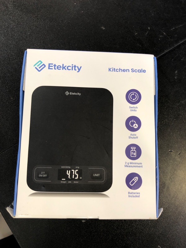 Photo 1 of Etekcity Food Kitchen Scale, Digital Mechanical Weighing Scale,Grams and Ounces for Weight Loss, Baking, Cooking, Keto and Meal Prep,Packages, Liquids, Jewelry, LCD Display, Medium, Black