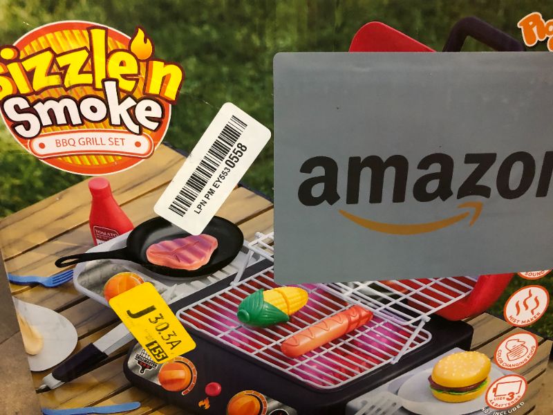 Photo 1 of Kids BBQ Grill Playset, Kitchen Toy Set with Pretend Smoke, Light, Sound & Color-Changing Food, Play Kitchen Accessories, Indoor Outdoor Cooking Toy for Boys Girls Kids Birthday Gift