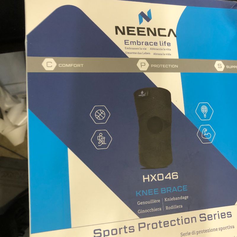 Photo 1 of NEENCA Knee Brace for Knee Pain, Compression Knee Support with Air Mesh Fabric, Adjustable Knee Wrap with Side Stabilizers, Ultra-Soft Bandage for Sports, Running, Meniscus Tear, ACL, Arthritis Relief