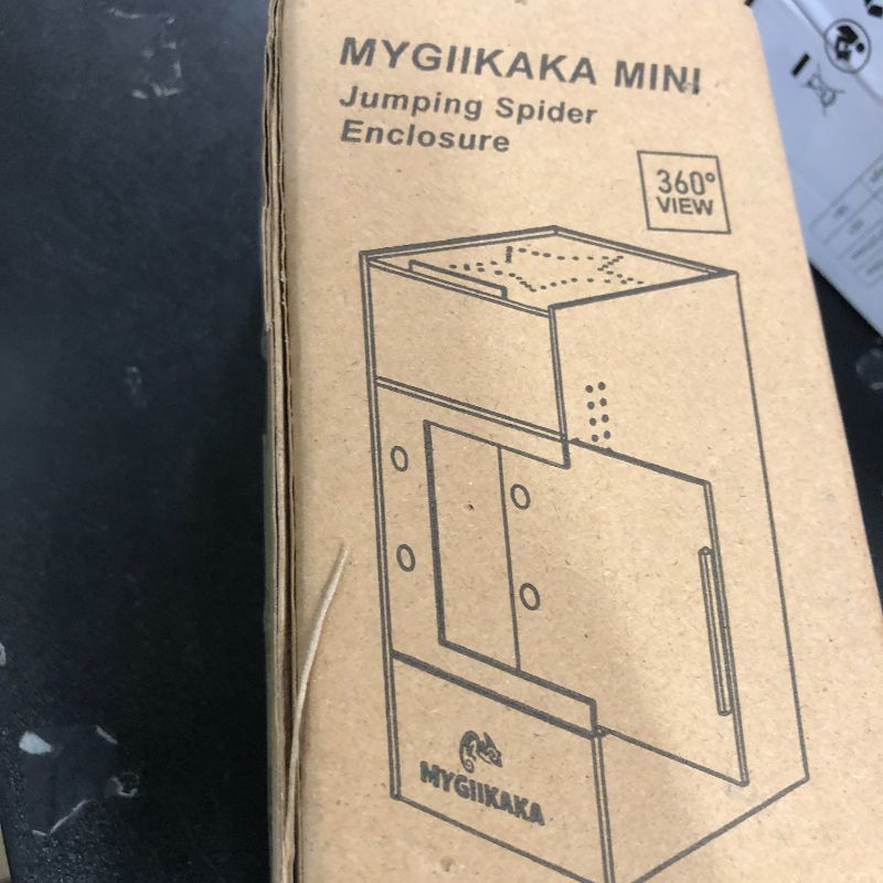 Photo 1 of MYGIIKAKA Jumping Spider Enclosure Accessories, Tarantula Spider Box, Bug Cage, Praying Mantis Habitat Enclosure, Snail Insect Terrarium, Caterpillar Habitat (3x3x6 inch)