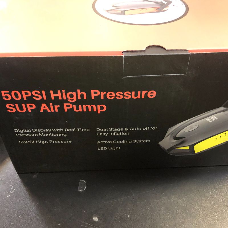 Photo 1 of 50PSI Electric Paddle Board Pump, Dual Motor SUP Air Pump for Inflation and Deflation,Multifunctional Auto-Off Sup Inflator Pump Electric for Stand Up Paddle Boards,Cars,Air Mattress, etc. (V-SUPT3)