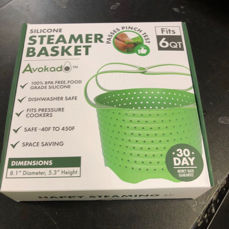 Photo 1 of Avokado Silicone Steamer Basket for 6qt Instant Pot [3qt, 8qt avail], Ninja Foodi, Other Pressure Cookers - 100% Food Safe, BPA-Free, Dishwasher Safe Collapsible Vegetable Steamer Basket & Strainer