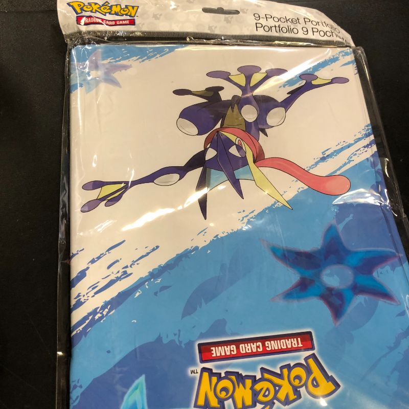 Photo 1 of Ultra PRO Greninja 9-Pocket Portfolio for Pokemon Cards, Pokemon Card Binder & Magic The Gathering Organizer, Acid-Free Non-PVC Protection, Stores Up to 180 Cards, Made in USA