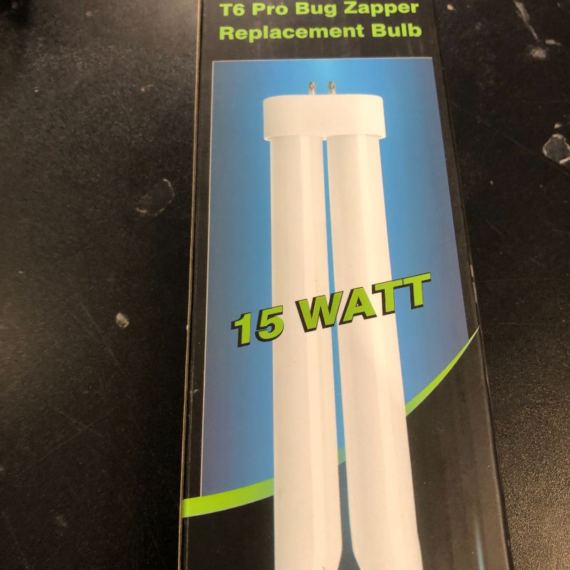 Photo 1 of GOOTOP Replacement Bulb for Zap T6 Pro, K15, T9,X3 Bug Zapper, 15W, 4-Pin Base, U-Tube Bulb Twin Tube Bulb