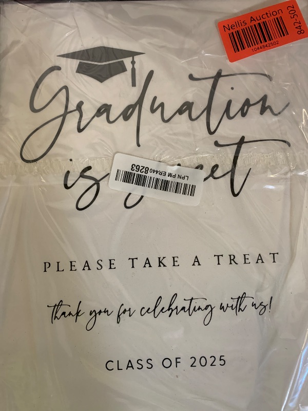 Photo 1 of 11.8×9.5 Inch Graduation Desk Decorative Sign Modern Graduation Wooden Sign with Stand Class of 2025 Congrats Grad Gift for High School College Master Graduation Celebration Party Supplies