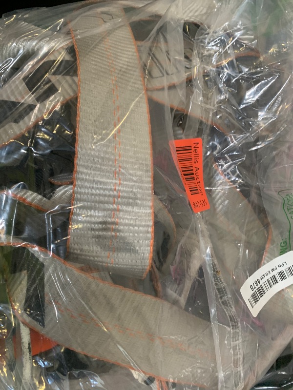 Photo 1 of VULCAN Car Tie Down with Snap Hooks - Lasso Style - 2 Inch x 96 Inch, 4 Pack - Silver Series - 3,300 Pound Safe Working Load