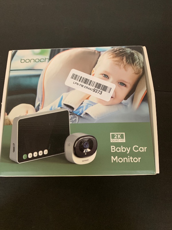 Photo 1 of bonoch 5" 1440P Baby Car Camera - 360 Degree Rotating Wide View Backseat Rear Facing Mirror for Baby, USB Powered with Charger, Easy Setup Car Seat Monitor, Night Vision