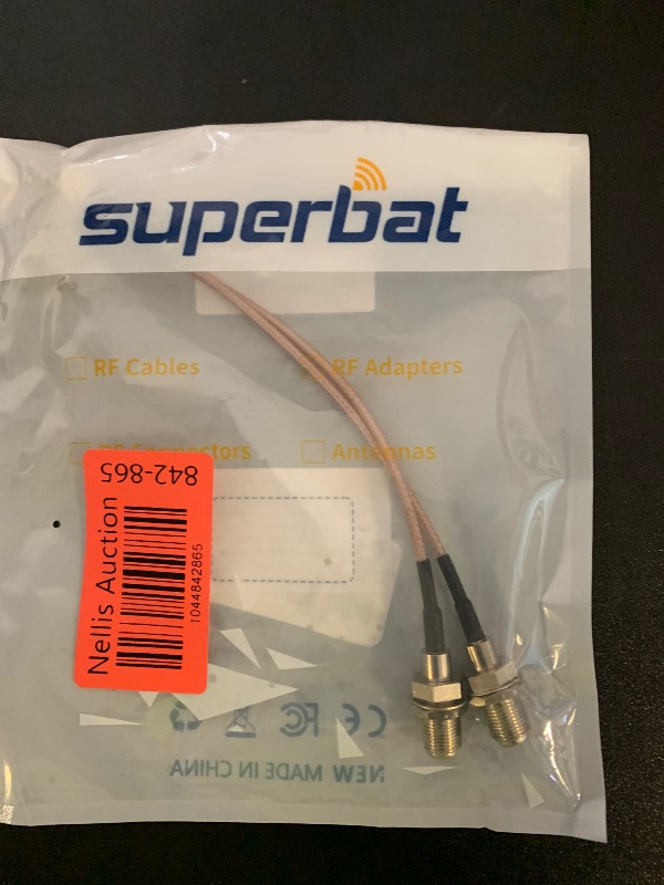 Photo 1 of Superbat F-Type Splitter Cable F Male to F Dual Female Coax Splitter Cable V-Type F Type TV Splitter Cable Satellite 75ohm 15cm(6 inches)