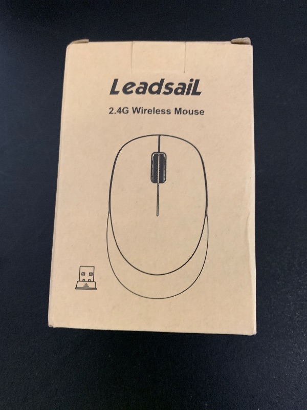 Photo 1 of LeadsaiL Wireless Mouse for Laptop, 2.4GHz Silent USB Mouse, Slim Optical Mouse with 3 Buttons, 1600 DPI, Works with Windows, Mac, Chrome OS, Linux
