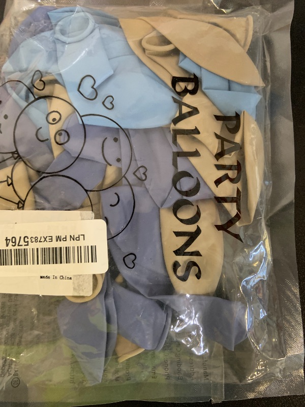 Photo 1 of 68Pcs Dusty Blue and Champagne Gold Balloons 12 Inch Sand White Pastel Baby Blue Confetti Balloon for Boy Baby Shower Bridal Shower Birthday Wedding Party Decorations.