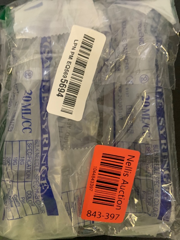 Photo 1 of 20ml Syringe for Liquid, Oral, Scientific Labs, Measurement, Dispensing, with Cap- 3 Pack 20ml Syringes