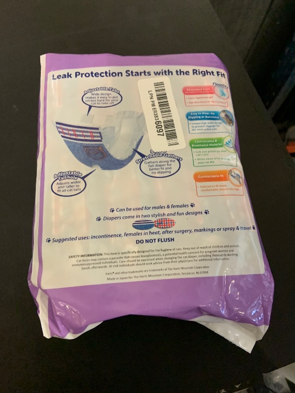 Photo 1 of Hartz Comfitables Cat Diapers, Size S 16 Count, Comfortable & Secure Fit, Easy to Put On