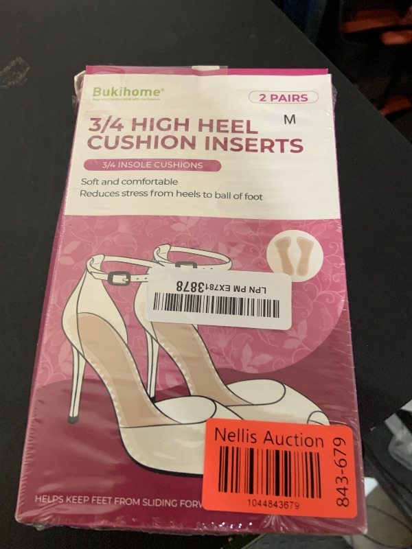 Photo 1 of High Heel Cushion Inserts for Women - Bukihome 3/4 Invisible Insoles Prevent Feet from Sliding Forward - Shock & Sweat Absorption - Comfort Shoe Pads for High Heels Sandals Flats,Size M
