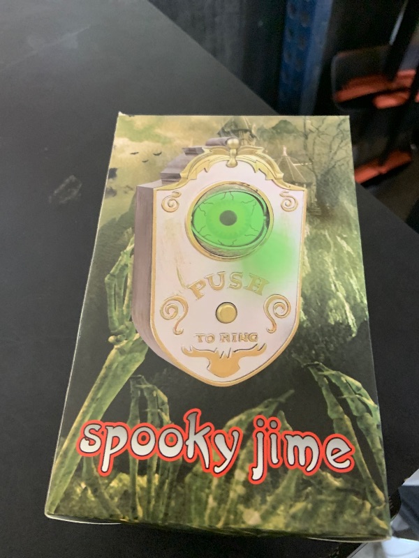 Photo 1 of Halloween Doorbell, Halloween Decorations, Animated Eyeball with Spooky-Sounds, Halloween Decor with Lightup Eyeball, Trick Or Treat Event for Kids, for Haunted House Halloween Party (Silvery)